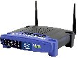 Punto de acceso Linksys WRT54G con router.